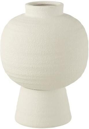 J-Line vaas Lantaarn keramiek wit small 33 cm hoog