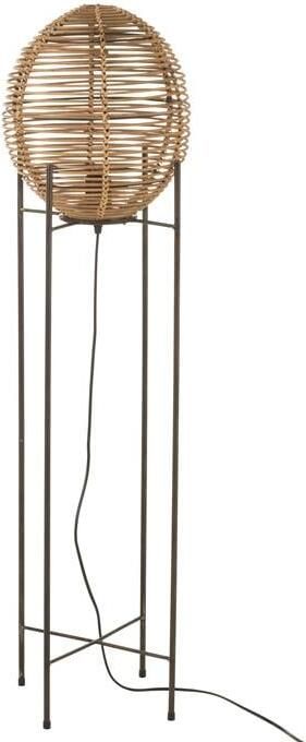 J-Line Vloerlamp op Frame Metaal Rattan Bruin