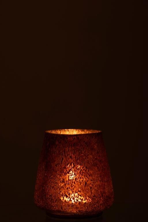 J-Line windlicht Conisch glas bruin