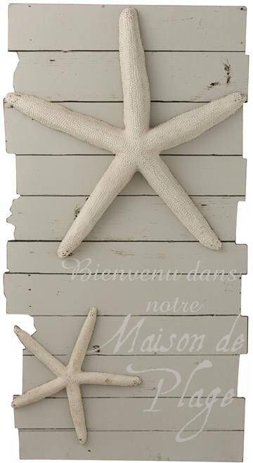 J-Line kader Maison De Plage hout lichtgrijs|wit large