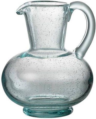J-Line Bol karaf glas transparant| lichtblauw