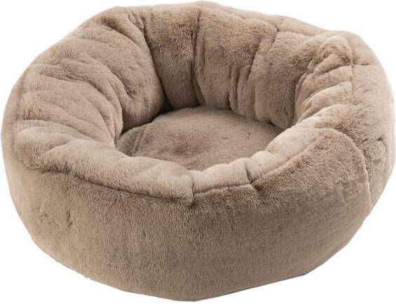 J-Line Rond kattenmand textiel lichtgrijs