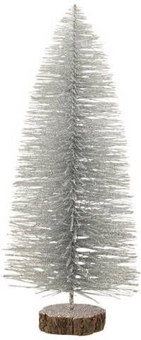 J-Line Kerstboom polyresin glitter|zilver medium