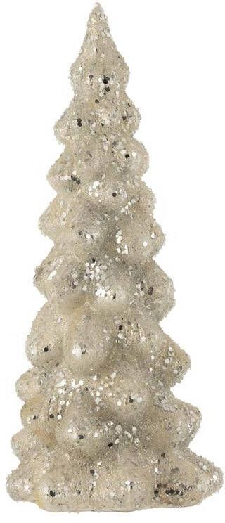 J-Line Kerstboom glas lichtgrijs|zilver large