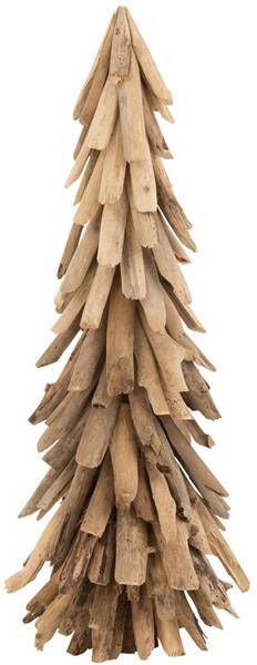 J-Line Kerstboom hout naturel medium