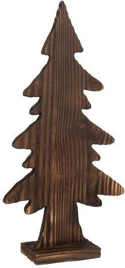 J-Line Kerstboom Op Voet hout bruin small