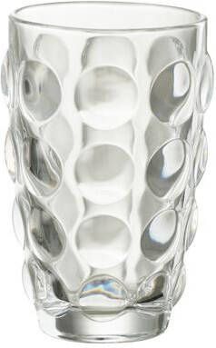 J-Line Bubbel Longdrink glas drinkglas transparant 6x
