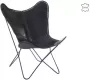 J-Line Lounge stoel voor binnen leer & metaal zwart woonaccessoires - Thumbnail 1