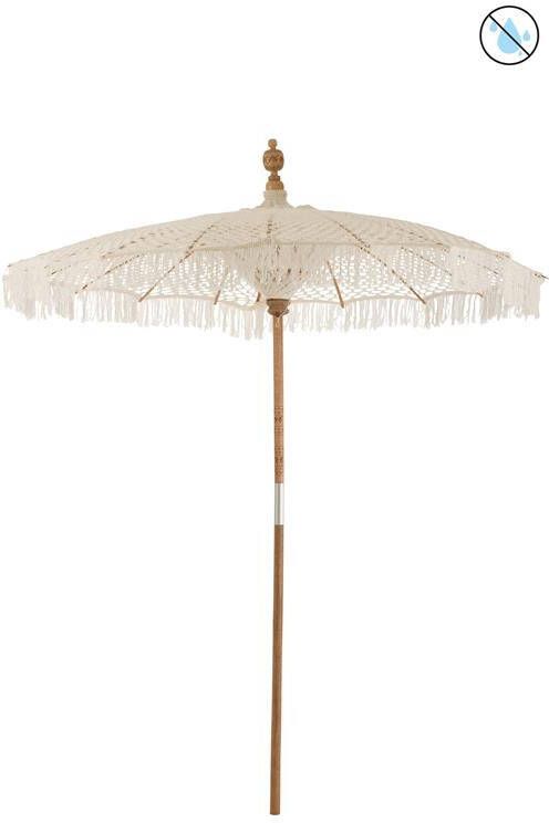 J-Line parasol Macrame katoen wit arge - Foto 1