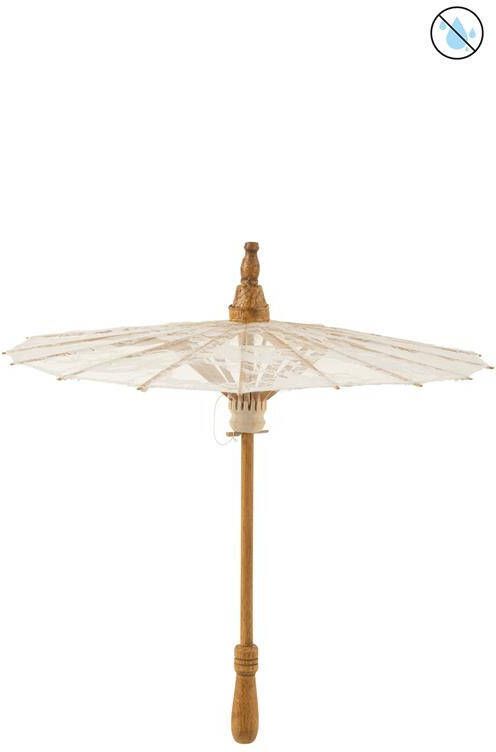 J-Line parasol Motiefs hout wit