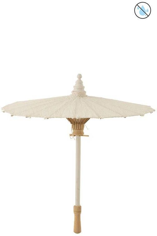 J-Line parasol Tumanggal textiel|hout wit