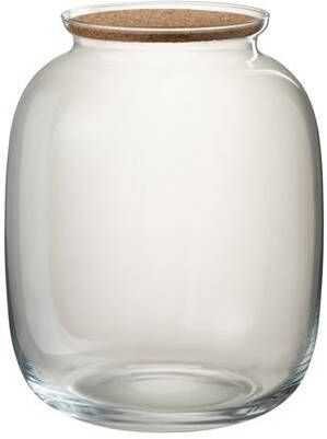 J-Line Pot Roxy Decoratief Glas|Kurk Transparant Small
