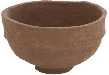 J-Line schaal papier maché bruin large