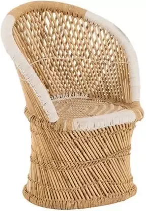 J-Line Stoel Rugsteun Bamboe Natural|Wit Kind