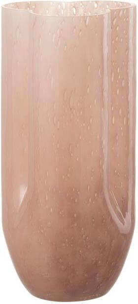J-Line vaas Trikkie glas roze 29.00 cm hoog