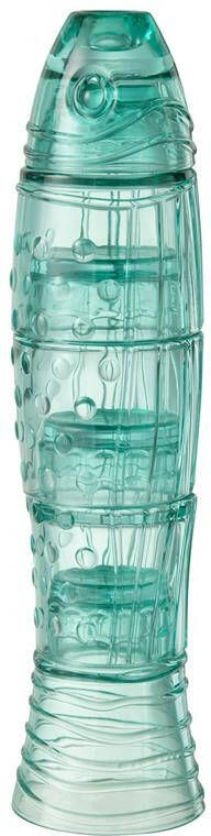 J-Line Vis bekers drinkglas transparant| azuur 5x