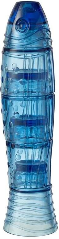 J-Line Vis bekers drinkglas transparant| hoogblauw