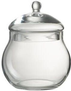 J-Line Voorraadpot Deksel Bol Glas Transparant Small