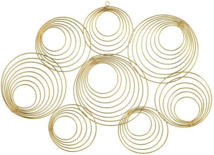 J-Line wanddecoratie Ringen metaal goud