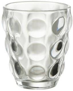 J-Line Bubble glas drinkglas transparant 6x