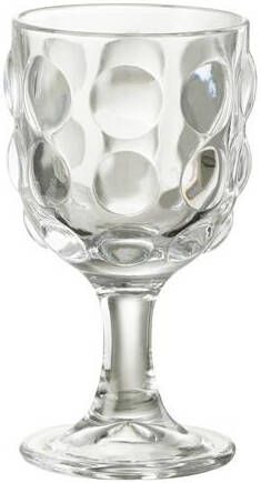 J-Line Bubble wijnglas glas transparant 6x