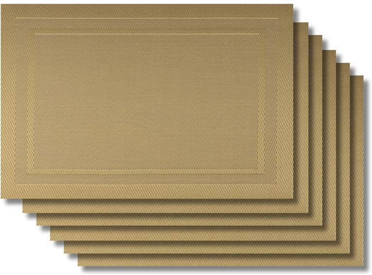 Jay Hill Placemats Gold 45 x 31 cm 6 Stuks