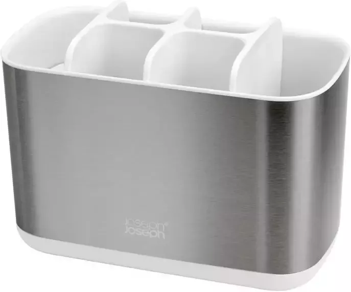Joseph Easy-Store Tandenborstelhouder Groot Staal Zilver Wit