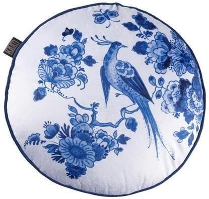 KAAT Amsterdam Blue Bird Sierkussen 40x40 cm Blauw