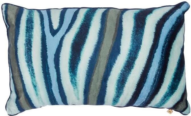 KAAT Amsterdam Wild Stripes Sierkussen 30x50 cm Blauw Groen
