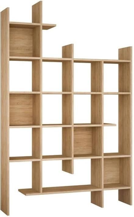 Kalune Design Calicosy Boekenkast met 18 planken MANCO H188 cm Eikenlook - Foto 3