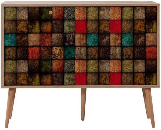 Emob Mega-723 Consoles 100% MELAMINE Sonoma eiken Woonkamerkasten Bruin; Multicolor Melamine; Spaanplaat Woonkamerkasten Op voorraad - Foto 2