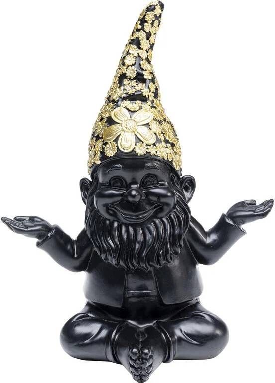 Kare Design Kare Decofiguur Gnome Meditation Black Gold 19cm