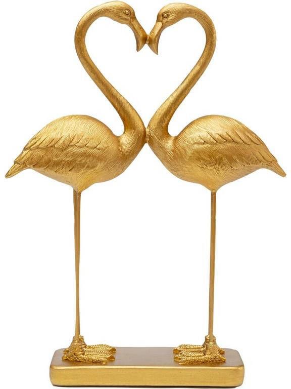 Kare Design Kare Decofiguur Flamingo Love Gold 39cm