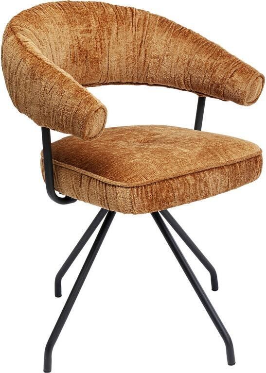 Kare Design Arabella draaistoel oranje