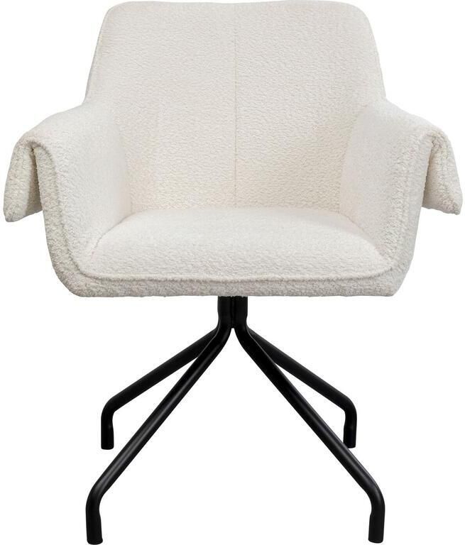 Kare Design Bess draaistoel armleuningen creme
