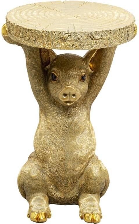 Kare Design Bijzettafel Animal goud varken