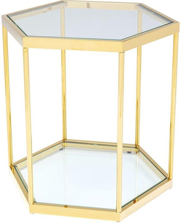 Kare Design Bijzettafel Comb Gouden 55cm