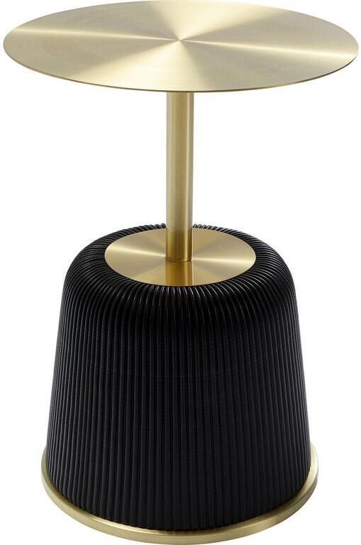 Kare Design Bijzettafel Endless Vegas zwart en goud Ø40cm
