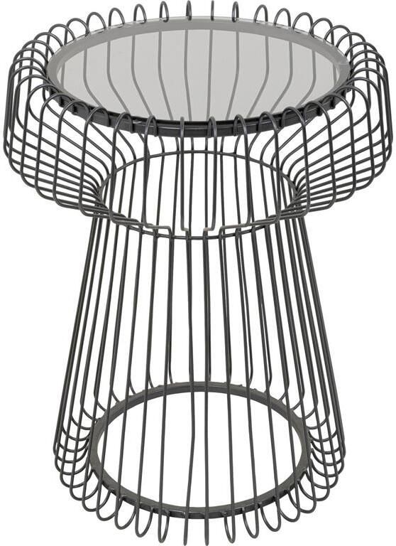 Kare Design Bijzettafel Lisboa Ø38cm zwart