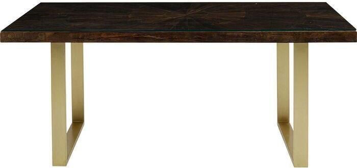 Kare Design Conley Eettafel 180 X 90 Cm Hout En Messing