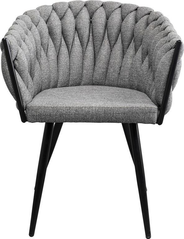 Kare Design Dean stoel armleuningen grijs