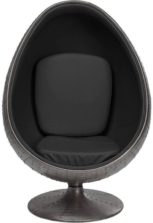Kare Design Draaifauteuil Eye Ball fluweel zwart