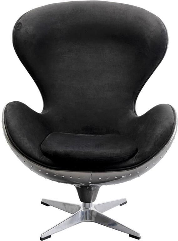 Kare Design Draaifauteuil Lounge geweermetaal