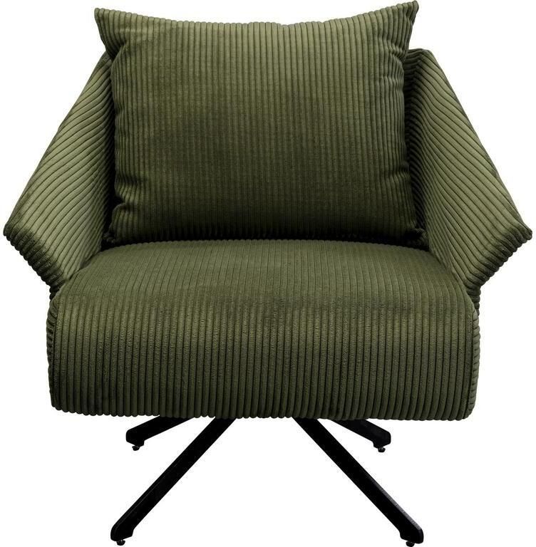 Kare Design Draaifauteuil Milo fluweel groen