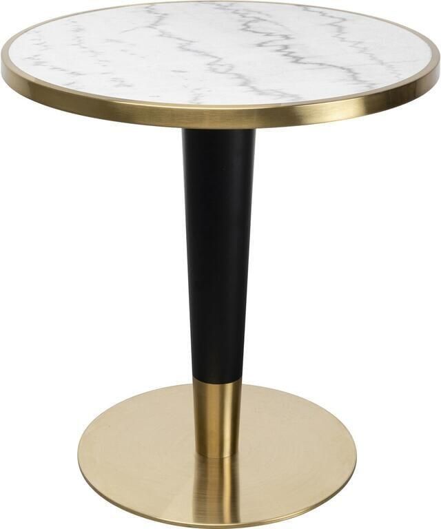 Kare Design Eettafel Bistrot Amalia Ø70cm wit marmer