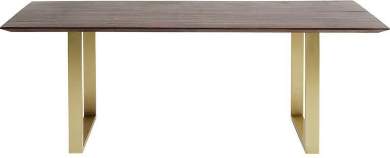 Kare Design Eettafel Symphony 160x80cm walnoot goud
