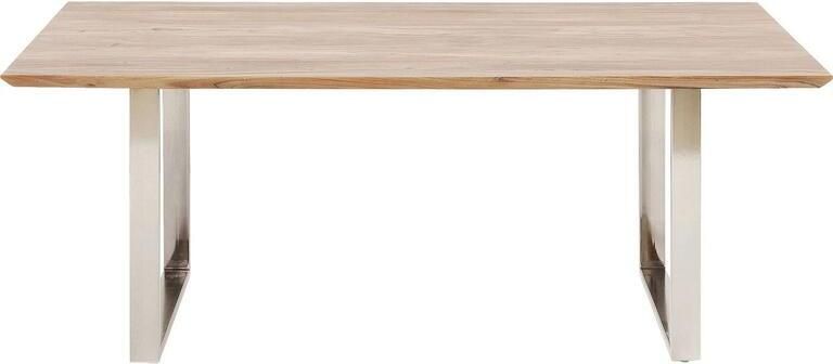 Kare Design Eettafel Symphony 200x100cm acacia chroom