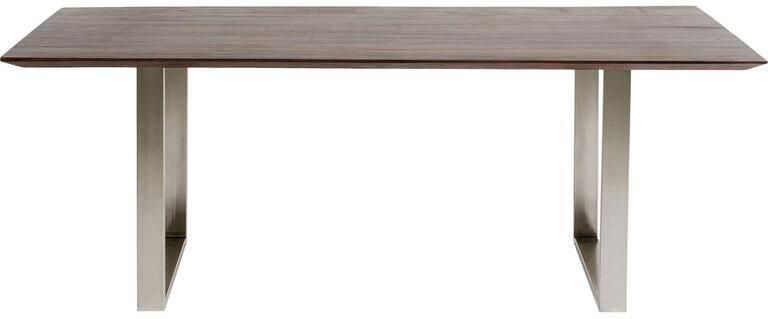 Kare Design Eettafel Symphony 180x90cm walnoot chroom
