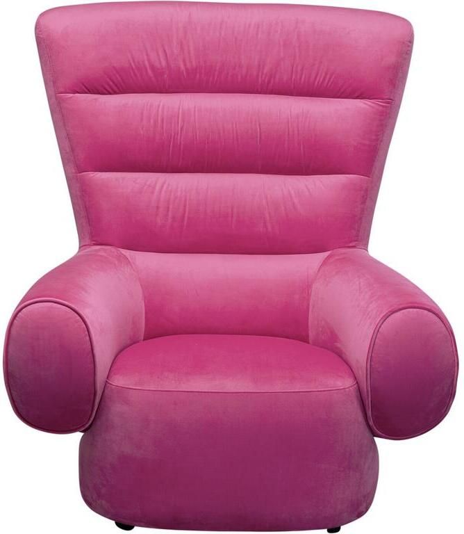 Kare Design Fauteuil Sweep fluweel roze