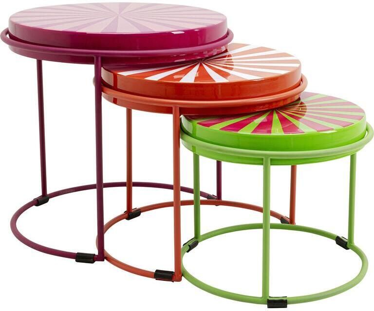 Kare Design Good Vibes bijzettafel Set van 3